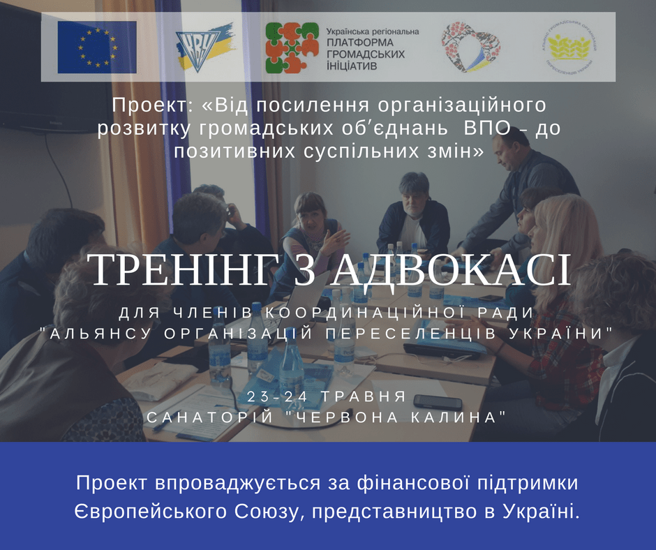 Тренінг з адвокасі та розробки адвокаційної кампанії «Ми  – громадяни України!»