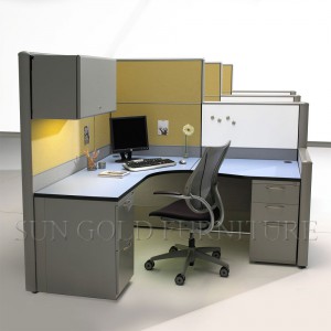 desk with partitions