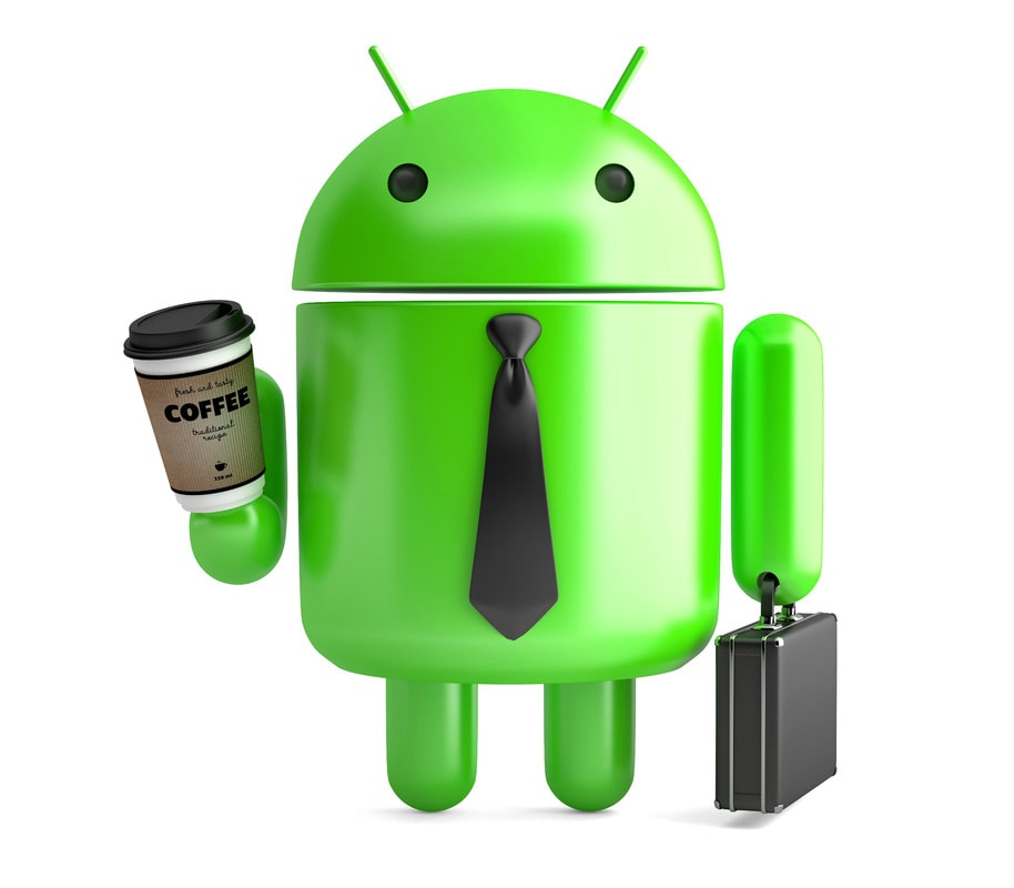 Android-with-coffee-and-briefcase.-3D-illustration.-Isolated.-Contains-clipping-path-9809