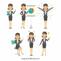 flat-selection-businesswoman-character-with-variety-facial-expressions_23-2147607965