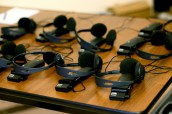 headphones used for simultaneous translation equipment