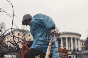 Андрій Юркевич 19 лютого на Майдані. Фото Іван Четвертак
