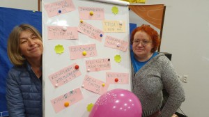 В нас весело! Лариса Полулях, Наталія Зубар, Школа Інформаційної Безпеки в Харкові, 26 жовтня 2019 року. Фото Віктора Гарбара