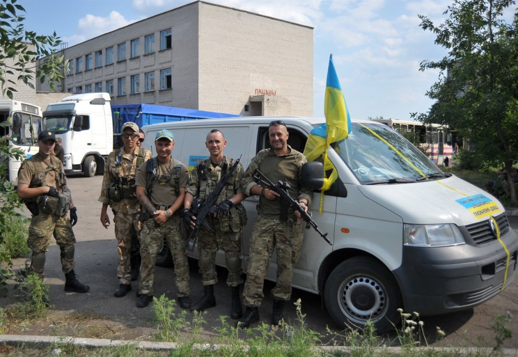 "Франко" з побратимами після звільнення Попасної.