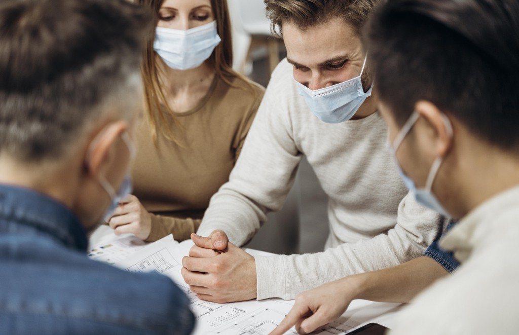 people-wearing-medical-masks-work