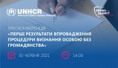 Перші результати впровадження процедури визнання особою без громадянства