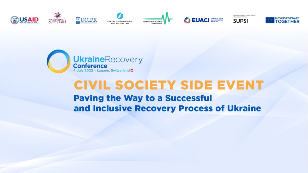 Paving the Way to a Successful and Inclusive Recovery Process of Ukraine