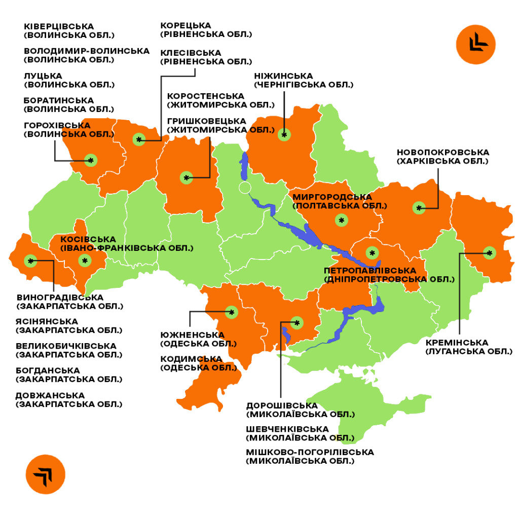 карта громад - переможців