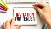 Businesman,Hold,Notepad,With,Text,Invitation,For,Tender.,White,Background.
