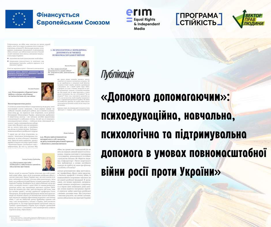 Презентація публікації Допомога допомагаючим