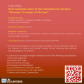 Advisory support for Strategic Foresight Workshops (multiple thematic fields)
